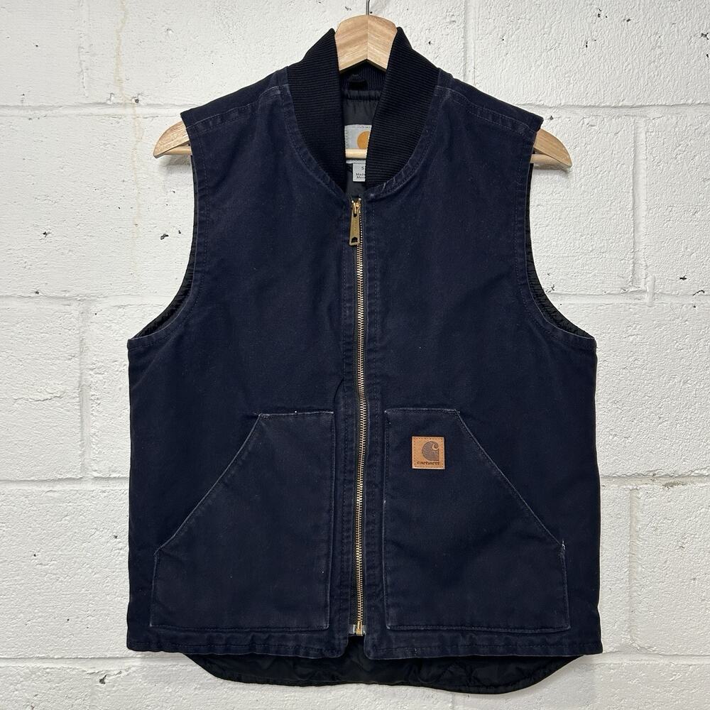 Vintage Carhartt Quilted Artic Vest “Midnight Blue” V02 MDT - Picture 1 of 9